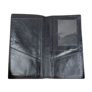 Lord Buxton Vintage Black Leather Wallet Shrunken Goat Skin
